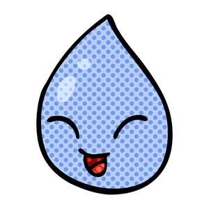 雨滴矢量卡通插图象形文字. 液滴水滴商业概念飞溅效应.