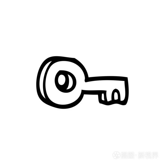 线绘卡通金钥匙插画-正版商用图片13ycnb-摄图新视界