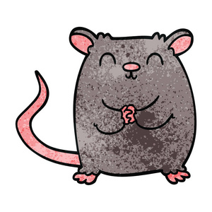 卡通涂鸦快乐老鼠