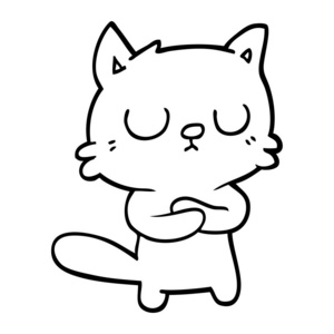 黑白卡通猫咪图片图片大全