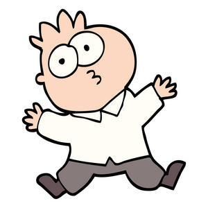 手绘涂鸦风格卡通搞笑办公室男照片