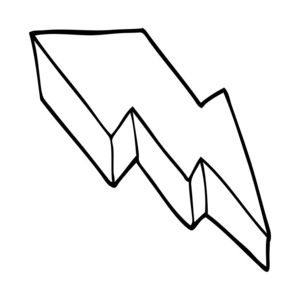 线描卡通装饰避雷针图片