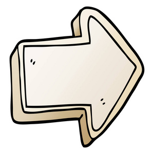 矢量梯度插图卡通箭头标志插画