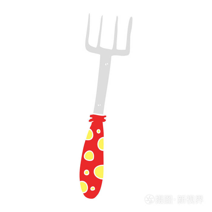 平色风格卡通叉子
