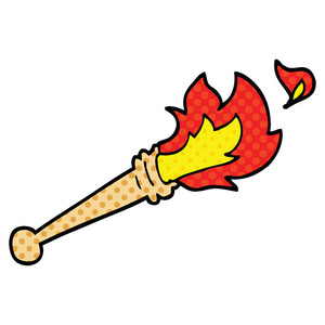 漫画书式卡通体育火炬图片