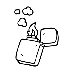 线绘卡通金打火机图片