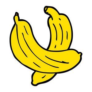 卡通涂鸦一对香蕉