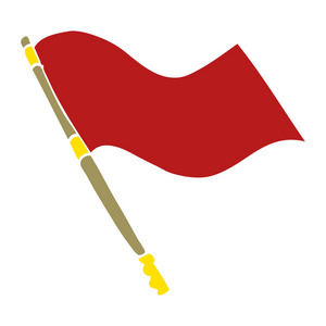 白色背景的卡通涂鸦旗照片