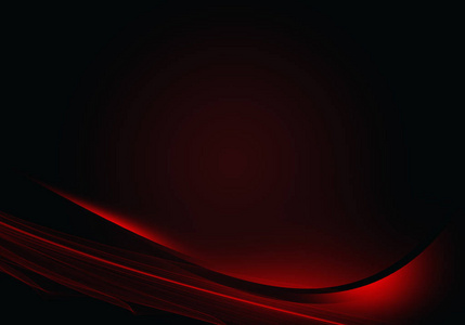 抽象背景波。 黑色和红色抽象背景