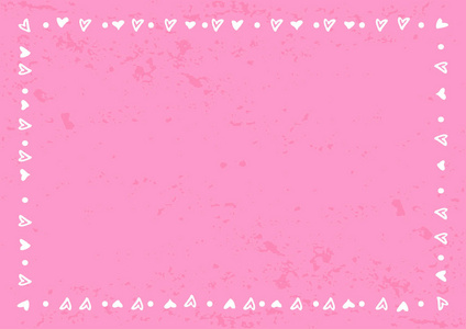 装饰框架的心和点在白色的粉红色渐变纹理背景装饰海报横幅贺卡礼品标签文字字母广告价纹石日纹石
