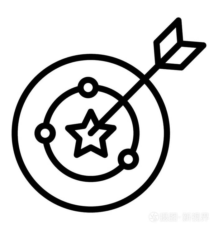 箭的飞镖代表射箭游戏插画-正版商用图片13yi4j-摄图新视界