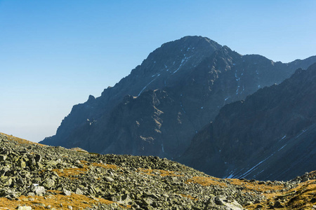 斯拉夫科夫斯基峰会SlawkowskiSzczyt。 山区旅行的热门目的地。