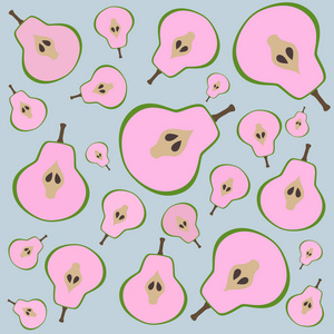 水果梨矢量插图