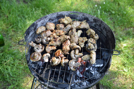 烧烤烤肉烧烤烤肉烤串火肉鸡肉烤餐牛肉晚餐夏日野炊烧烤牛排煤沙士利克