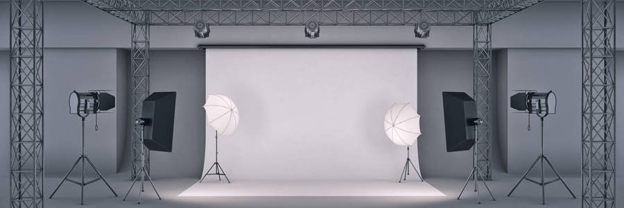 摄影棚.三维渲染照片