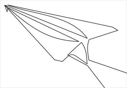 纸飞机图标，矢量插图
