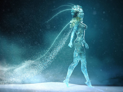 雪魔法皇后音乐海报概念渲染照片