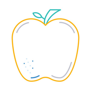 苹果水果平面图标插图