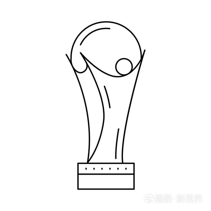 白色背景矢量插图孤立的奖杯平面图标插画-正版商用图片13yy53-摄图新