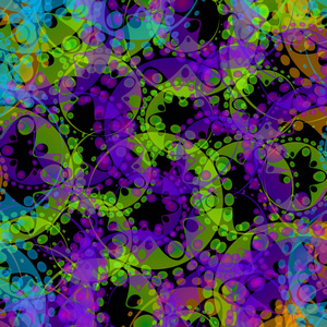 矢量抽象淡紫色齿轮和绿色球体在慵懒的背景上为织物或节日属性的图案