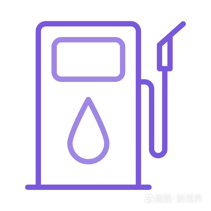 燃油汽油机油平面图标矢量图示