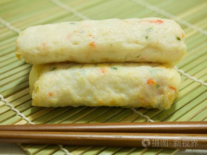 亚洲食物鱼饼鱼膏