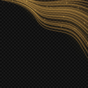 彩色矢量插图与金色装饰元素在黑色背景。 假日设计摘要模板