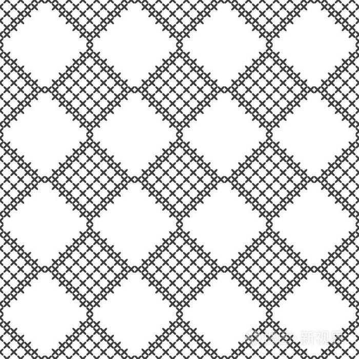 十字绣,无缝装饰图案.刺绣和编织.抽象的几何背景.民族装饰品.矢量