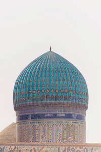 哈瓦贾艾哈迈德亚萨维陵。土耳其斯坦市的古代清真寺。联合国教科文组织哈萨克斯坦世界遗产地。亚萨维陵墓群
