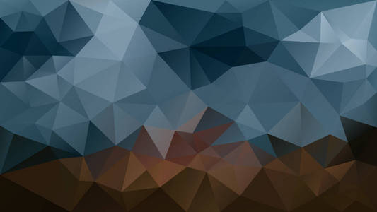 矢量抽象不规则多边形背景三角形低聚图案暗靛蓝夜蓝色和棕色