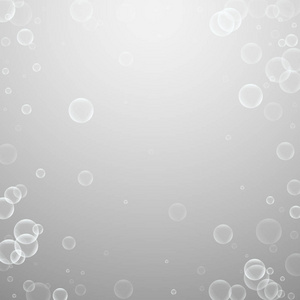 随机肥皂气泡抽象背景。吹 b