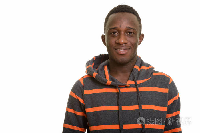 年轻的快乐非洲人的画像微笑