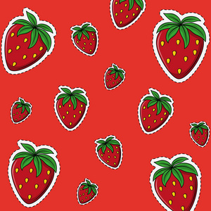 草莓背景动画片