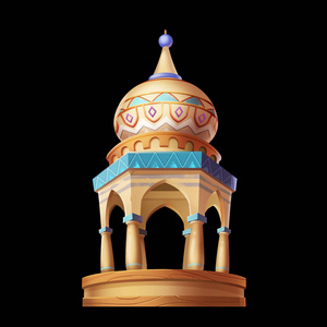 沙漠阿联酋宫殿阿拉伯建筑.