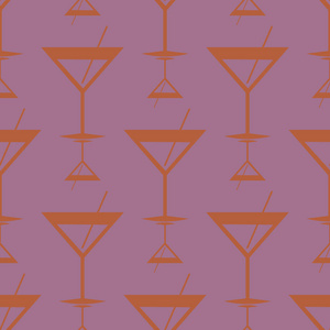 热带鸡尾酒五颜六色的无缝图案