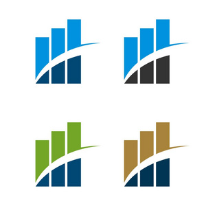 五颜六色的证券交易所标志模板