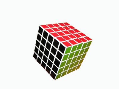 s cube on the white background. Rubik39