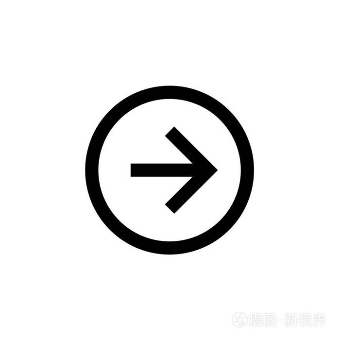 右箭头图标矢量eps10