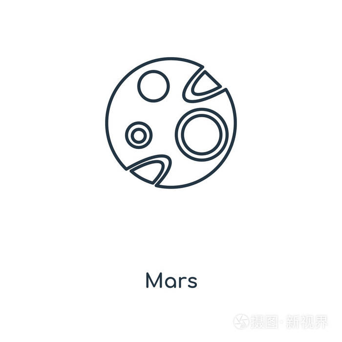 火星矢量图标简单和现代平面符号的网站移动标志应用程序ui