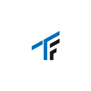 抽象TF字母初始标志。 象征TF几何字母表图标矢量标志模板。 极简主义和现代的初始标志或签名。
