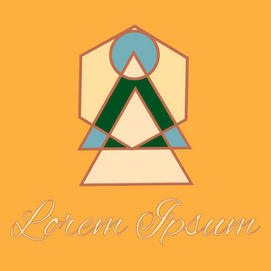 独特的线性徽章为您的设计. 几何抽象模板概念图标.照片