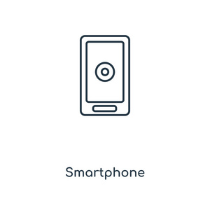 时髦设计风格的智能手机图标。 智能手机图标隔离在白色背景上。 智能手机矢量图标简单和现代平面符号的网站移动标志应用程序UI。 智