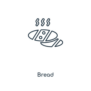 时尚设计风格的面包图标。 面包图标隔离在白色背景上。 面包矢量图标简单和现代平面符号的网站移动标志应用程序UI。 面包图标矢量插