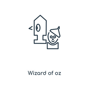 时尚设计风格的Oz图标向导。在白色背景上隔离的OZ图标向导。向导的臭氧矢量图标简单和现代平面符号的网站，移动，标志，应用程序，U