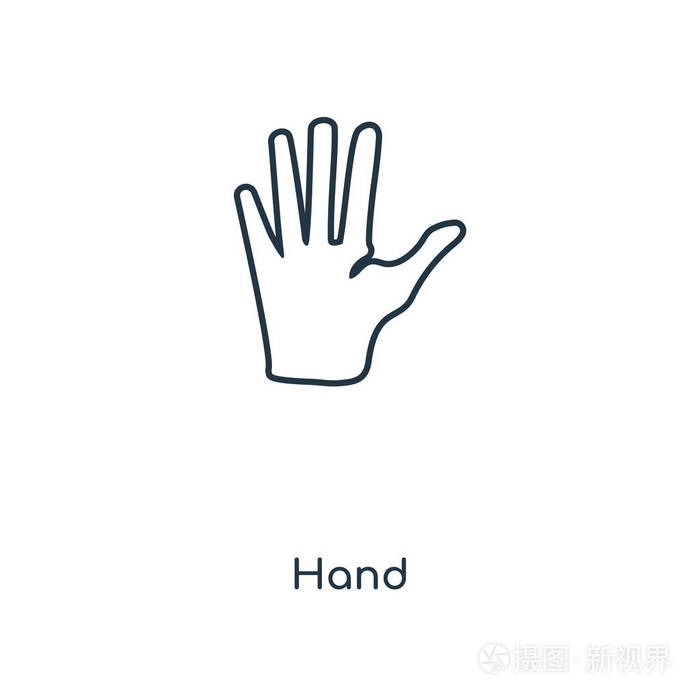 手矢量图标简单现代平面符号为网站,移动,标志,应用程序,ui.