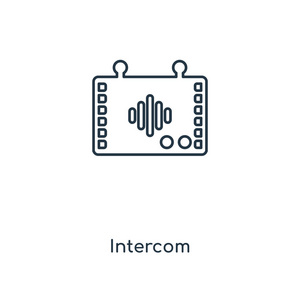对讲图标在时尚的设计风格。对讲图标隔离在白色背景上。对讲矢量图标简单和现代平面符号的网站，移动，标志，应用程序，UI。对讲图标矢