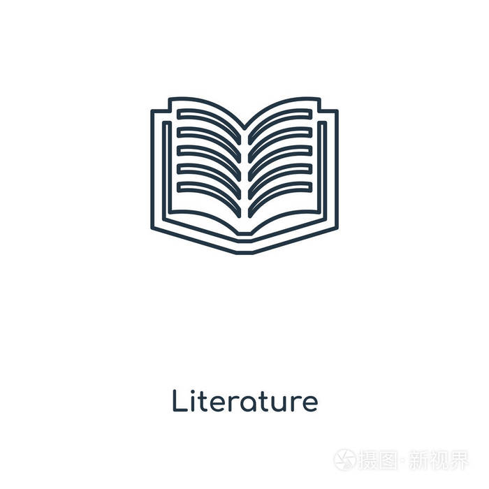 文献图标孤立在白色背景上.