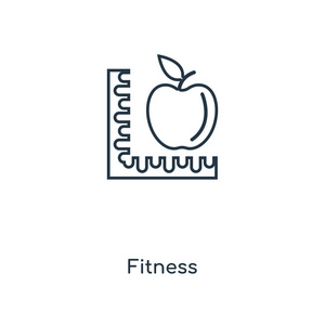 时尚设计风格的健身图标。 健身图标隔离在白色背景上。 健身矢量图标简单和现代平面符号的网站移动标志应用程序UI。 健身图标矢量插