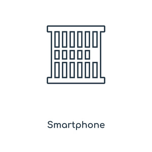 时髦设计风格的智能手机图标。 智能手机图标隔离在白色背景上。 智能手机矢量图标简单和现代平面符号的网站移动标志应用程序UI。 智