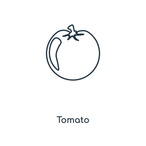 番茄图标在时尚的设计风格。 番茄图标隔离在白色背景上。 番茄矢量图标简单和现代平面符号的网站移动标志应用程序UI。 番茄图标矢量